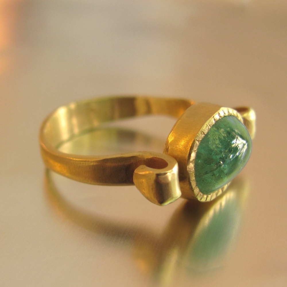 14k yellow gold ring.